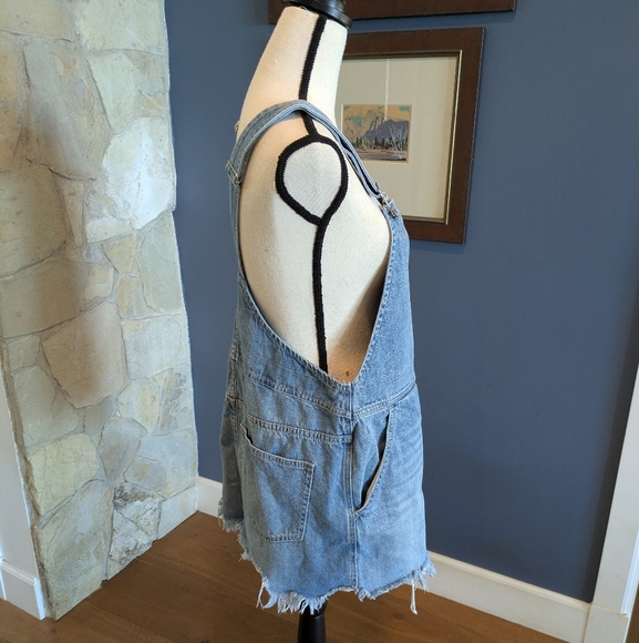 Free People Denim Overall Minidress - Picture 2 of 9